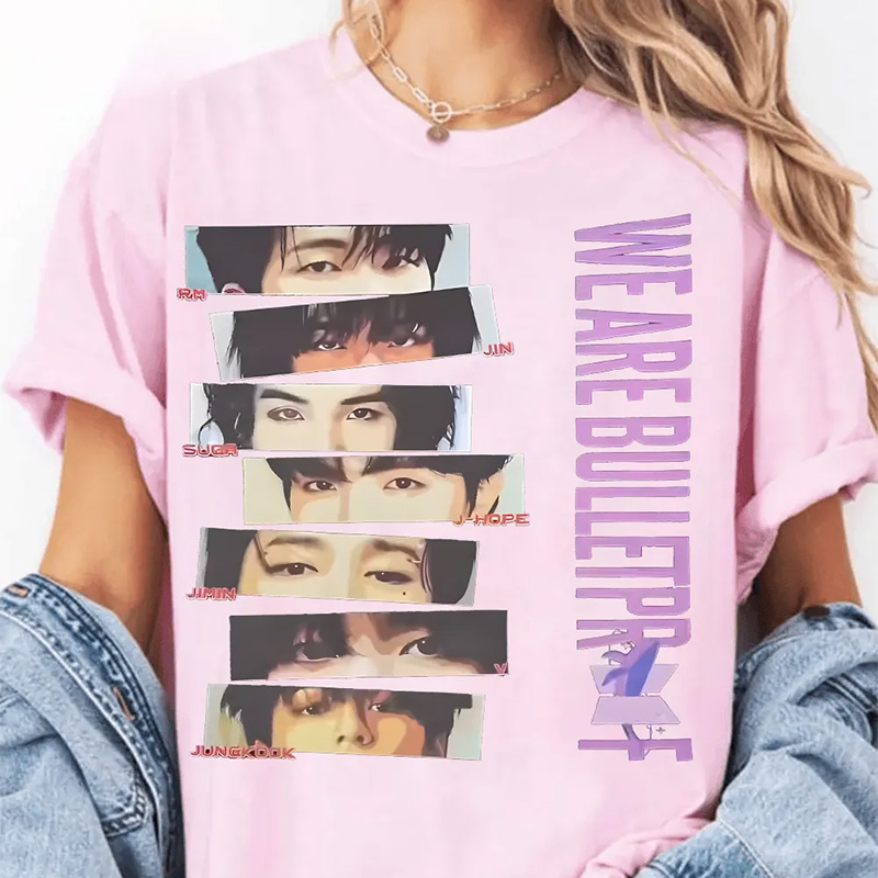 Personalized BTS Eyes Shirt K-pop Fan Tee T-Shirt Gift for BTS ARMY for Concert